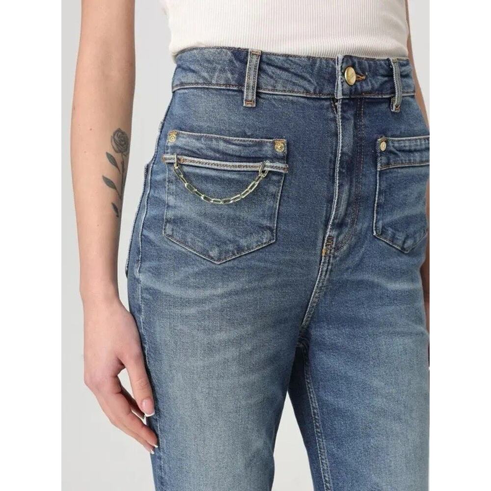 Ganni ganni Stretch Future Goddi Flare Jeans in Mid Blue Vintage Size 24 NWOT - Picture 2 of 9
